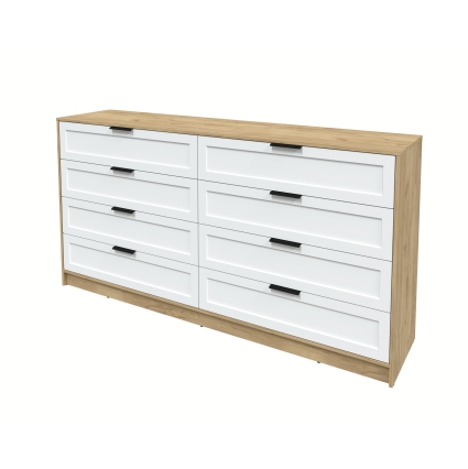 Kомод Тренд КТ-К197 (Дуб золотой ЛДСП/ Белый ЛМДФ) Ш1965 В1020 Г451